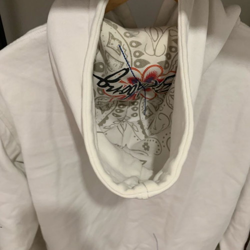 Billabong men's hoodie size S like new, white with skull design