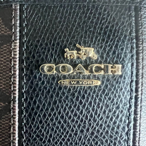 Coach Brown Signature Coated Canvas Messenger Bag like new