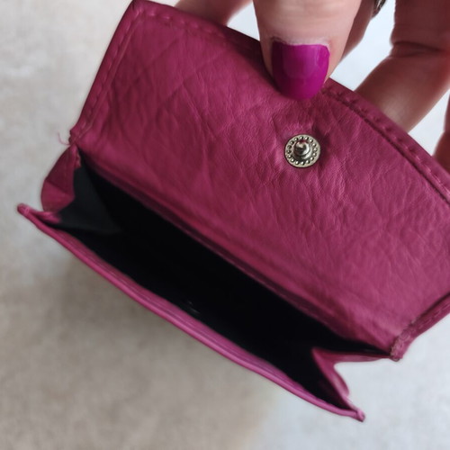 Leather wallet CG used, pink with some wear