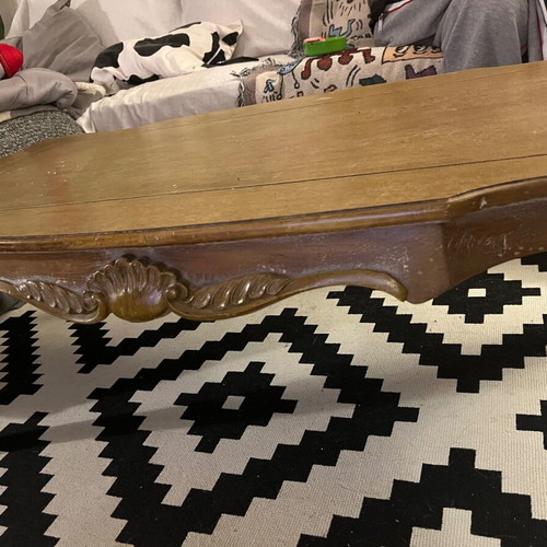 Wooden coffee table used with vintage style