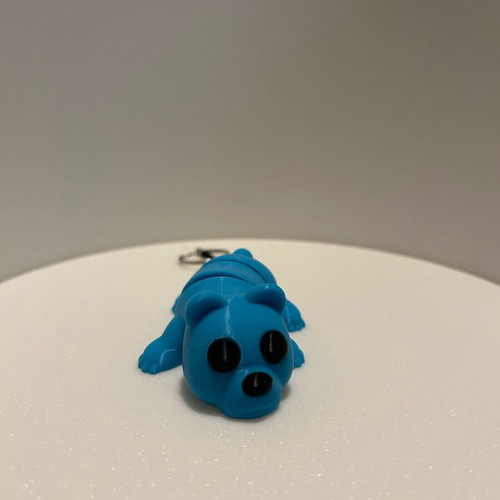 Bear keychain new, blue color