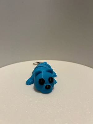 Bear keychain new, blue color