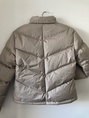 Puffer jacket waterproof new, size Small, beige