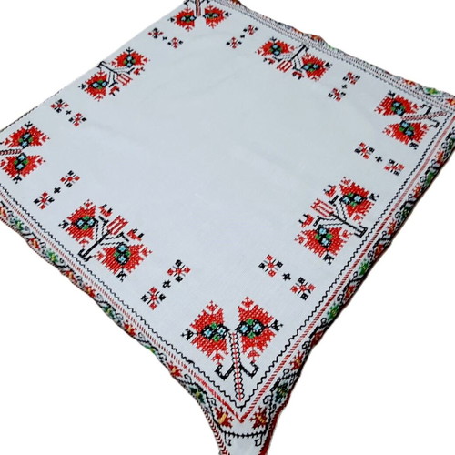 Hand-Embroidered Tablecloth with Traditional Bulgarian Motifs like new