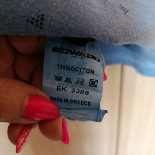 Edward T-shirt M used, light blue with pattern