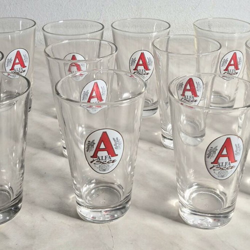 Alfa Beer glass set, 250 ml, new