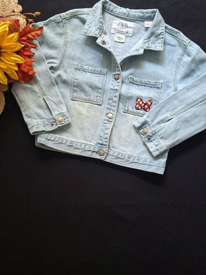 Denim ζακέτα Disney Zara για κορίτσια 3-4 ετών, σαν καινούργιο, 104 cm