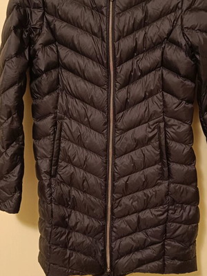 Marks & Spencer Black Feather and Down Coat like New, Size 8