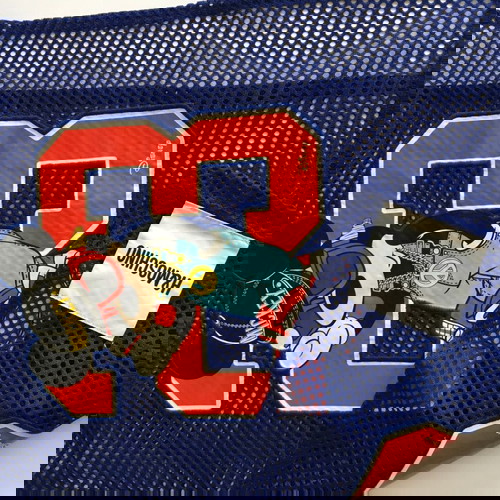 Шал H&M by Moschino Disney Mickey Minnie Jeremy Scott лого мрежа син като ново