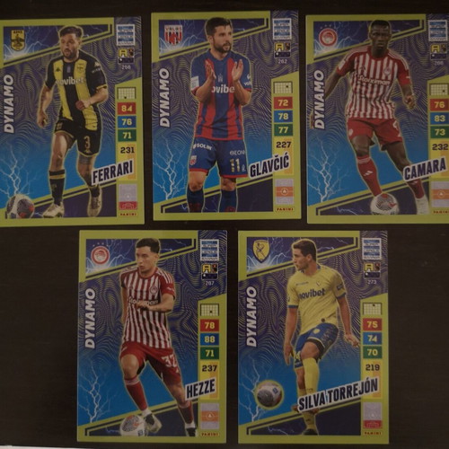 Panini Super League 23/24 Dynamo Cards Set of 5 New