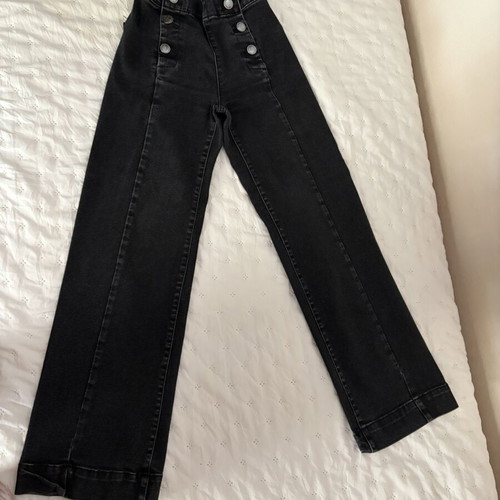 Star Body H black flare jeans used, elastic XS