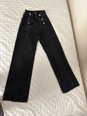 Star Body H black flare jeans used, elastic XS