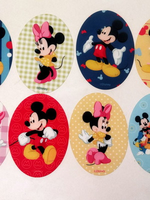 Disney iron-on patches set of 8, new, children's designs