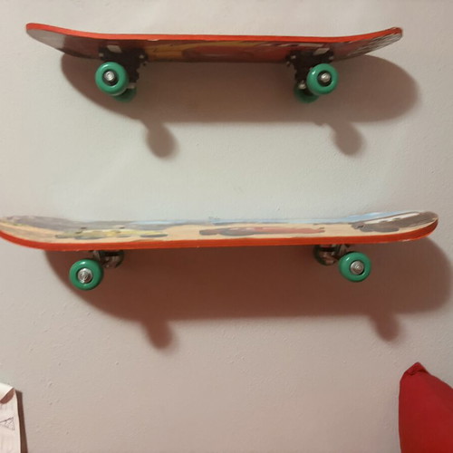 Cars Lightning McQueen Wall Shelves from Skateboards, like new, set of 2