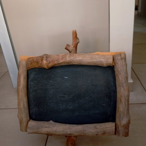 Decorative chalkboard handmade from driftwood used