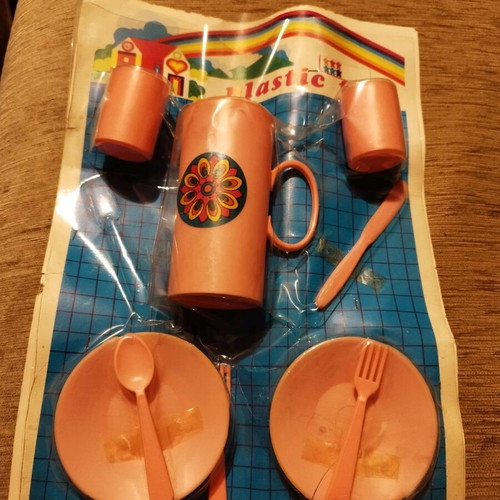 Card with toys from the 70s new
