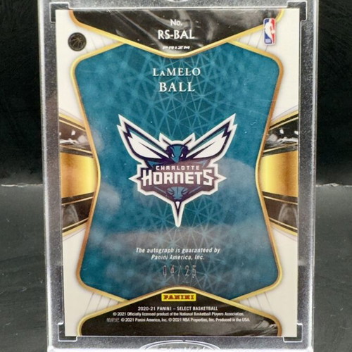 2020-21 Select Rookie Signatures Lamelo Ball Tie-Dye Prizm RC Auto /25