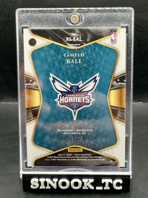2020-21 Select Rookie Signatures Lamelo Ball Tie-Dye Prizm RC Auto /25
