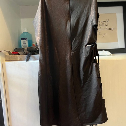 Kendall&Kylie Mini Dress S Black Lame New with Cutout