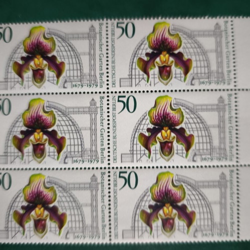 Orchid Corner Block 1979 LUX Unused, Botanical Garden Berlin