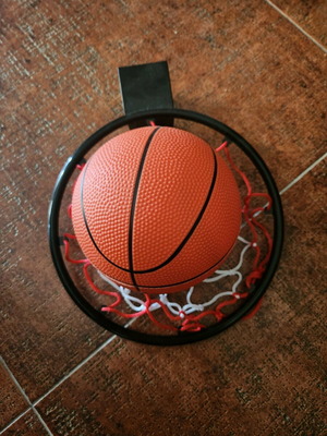Basketball hoop with ball