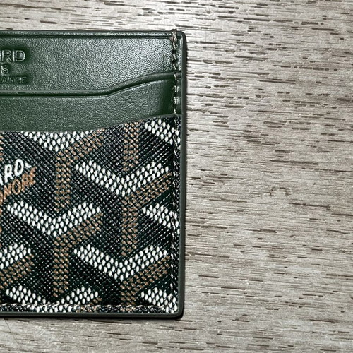 Goyard card holder, green