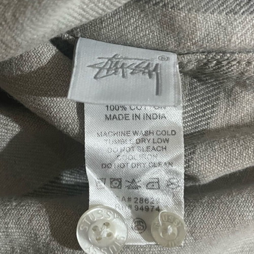 Stussy flannel shirt used, size L, beige