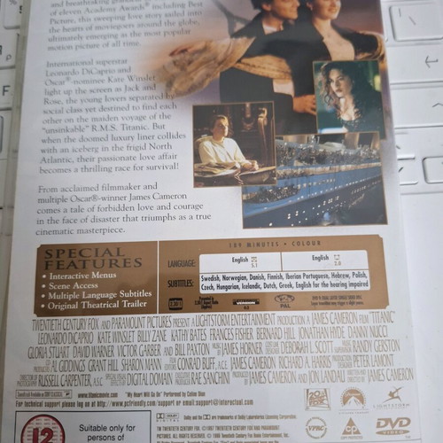 Titanic DVD like new with subtitles