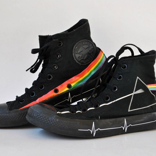 Converse Chuck Taylor All Star Pink Floyd 2008 high tops used, size 38