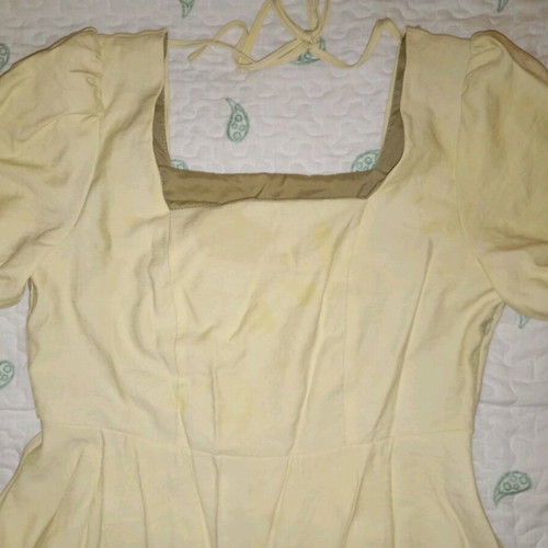 Midi romantic dress lemon used, large, Zara