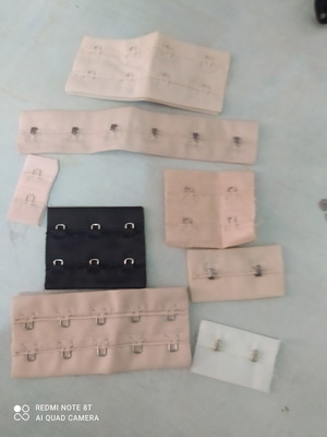 Bra hooks new, pack of 8, beige white black
