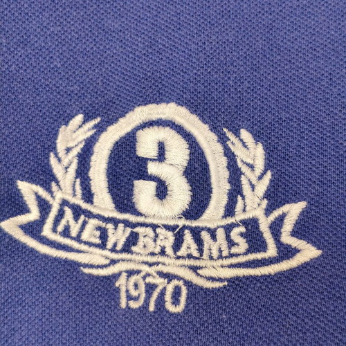 New Brams men's polo shirt intense blue Large like new