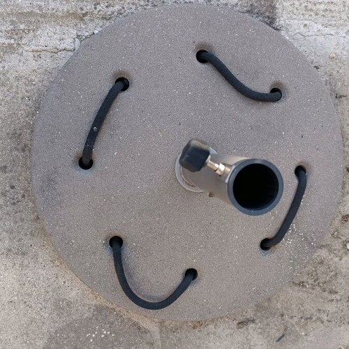 Garden umbrella base new, cement with carrying handles