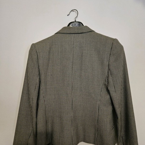 Anna Riska checked jacket used, size S, black and white