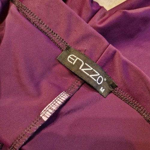 Enzzo shiny purple leggings medium like new