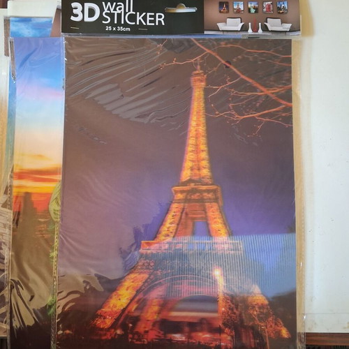 3D Wall Stickers set of 4 jumbo 25×35 cm, new