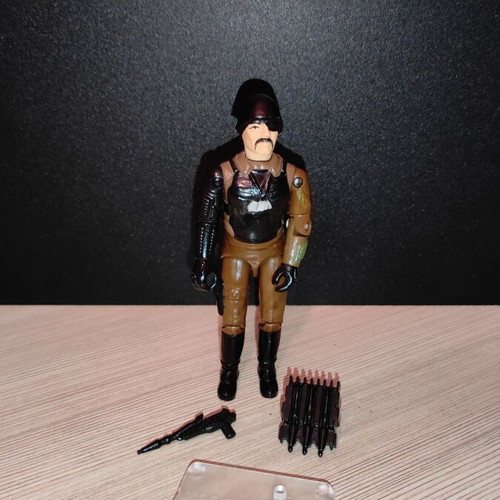 G.I.JOE Major Bludd (v1) 1983 figure used with equipment