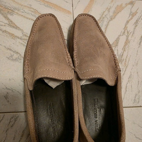 Zara man summer moccasins beige like new, size 44