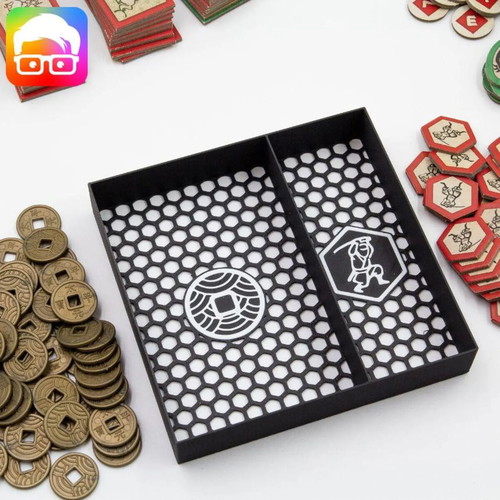 Rising Sun Board Game Organizer new, 3D printed insert
