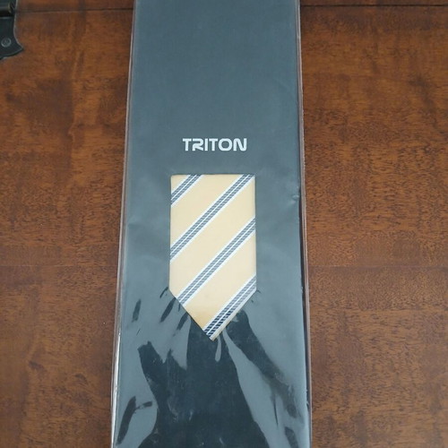 Triton tie new, blue and yellow