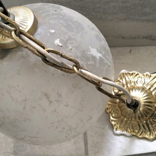 Glass pendant light used, from the 80s