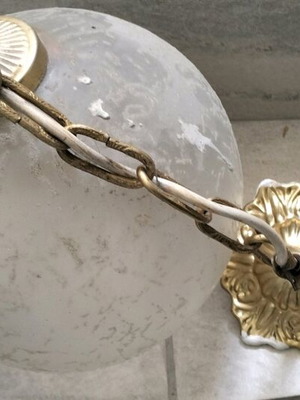 Glass pendant light used, from the 80s