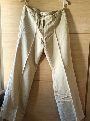 Madlen White Linen Pants like new, size Large
