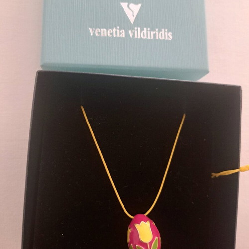 Easter necklace new pink and gold