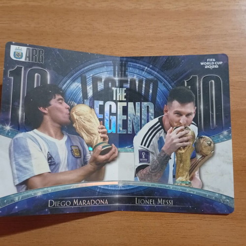 Panini Kayou World Cup 2026 Legends card Diego Maradona and Lionel Messi No 675