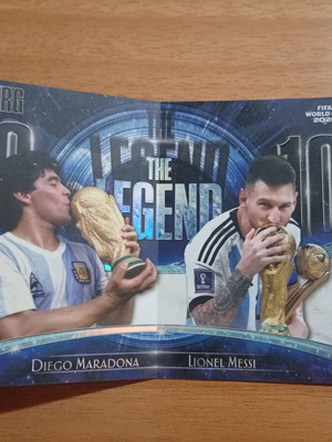 Panini Kayou World Cup 2026 Legends card Diego Maradona and Lionel Messi No 675