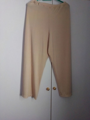 Beige pants used, size L, with elastic waist