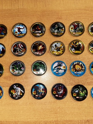 Marvel Cheetos metal tazos used set