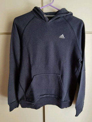 Φούτερ Adidas με κουκούλα μεταχειρισμένο, μέγεθος S, μπλε
