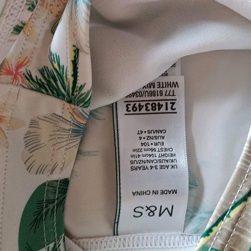Marks and Spencer one-piece swimsuit like new, 3-4 years, multicolor